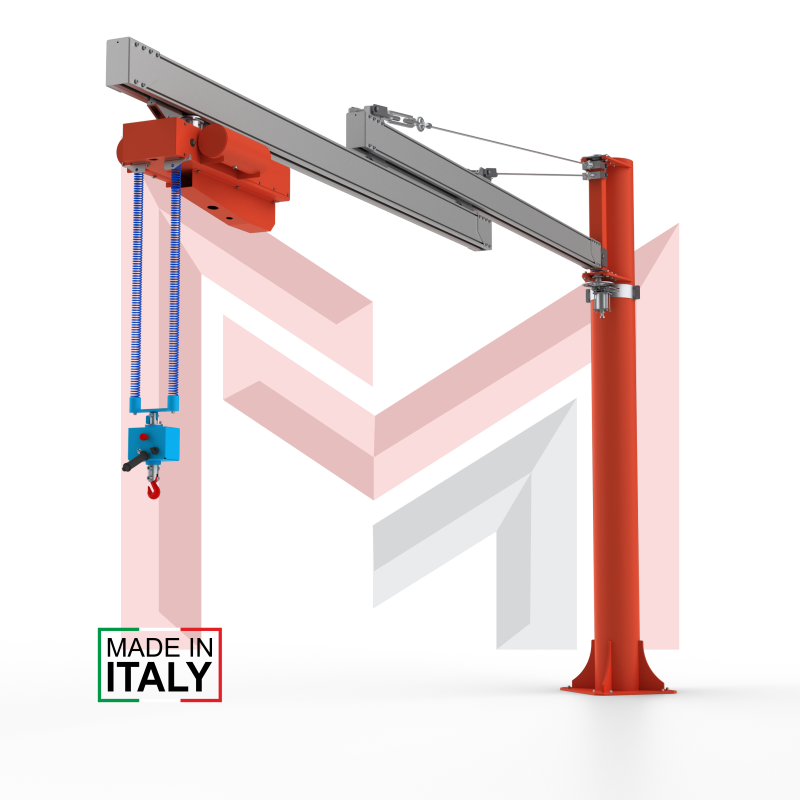 Manipulateur Teia - remise à zéro de charge installé sur rails coulissants - capacité 180 kg - Manipulateurs pneumatiques à câble de Maniflex