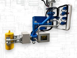 90° tilt mechanical jaw gripping system for CRIUS pneumatic balancer rigid arm