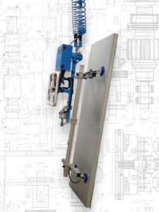 Kippgreifsystem von Maniflex für die Blechhandhabung